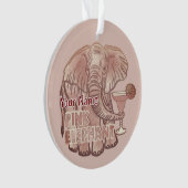 ピンクの象 オーナメント (正面)