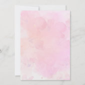 ピンクの象 赤ちゃんのシャワー ピンクの花の象 リトルピーナッツ ベビーガールシャワー 招待状 (裏面)