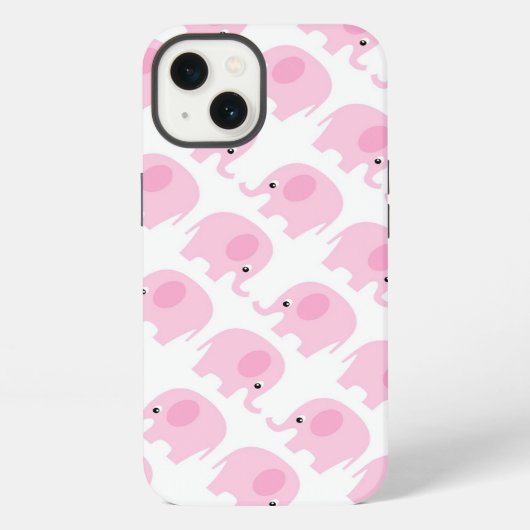 ピンクの象 iPhoneケース (裏面)
