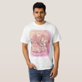ピンクの象Tシャツ Tシャツ (正面フル)