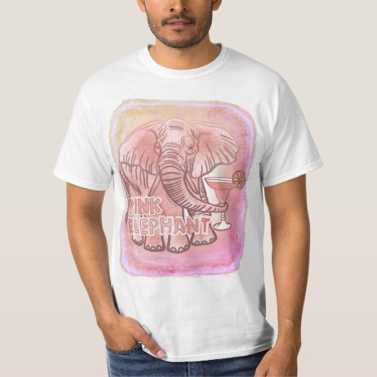 ピンクの象Tシャツ Tシャツ (正面)
