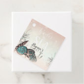 ピンクの貝殻と海の美しい十六歳の誕生日パーティー フェイバータグ (インサイチュ)