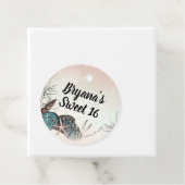 ピンクの貝殻ビーチ スイート16パーティー フェイバータグ (インサイチュ)