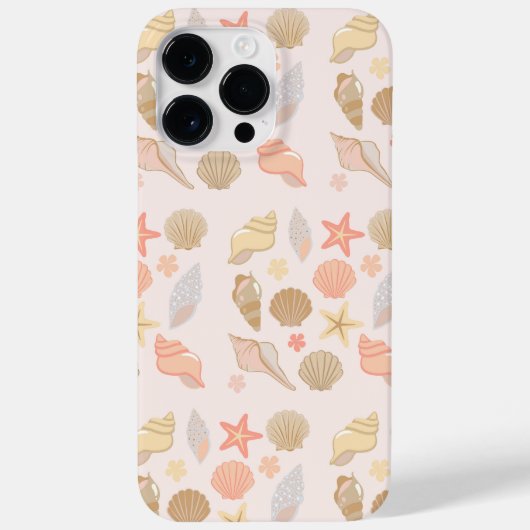 ピンクの貝殻模様 Case-Mate iPhoneケース (裏面)