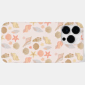ピンクの貝殻模様 Case-Mate iPhoneケース (裏面 (横))