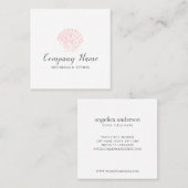 ピンクの貝殻 スクエア名刺 (正面/裏面)