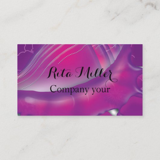 ピンクの貝殻 名刺 (裏面)