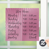 ピンクの貝殻 店舗営業時間 オーダーメイド ウィンドウサイン (ホーム)