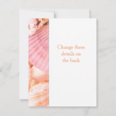 ピンクの貝 招待状 (裏面)