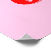 ピンクの販売標識、50%オフ販売標識 ポスター (角)