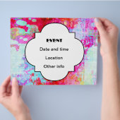 ピンクの赤いテクスチャ チラシ (手)