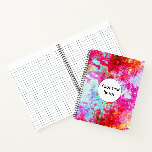 ピンクの赤いテクスチャ ノートブック (内部)