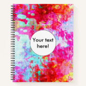 ピンクの赤いテクスチャ ノートブック (正面)