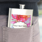 ピンクの赤いテクスチャ フラスク (インサイチュ)