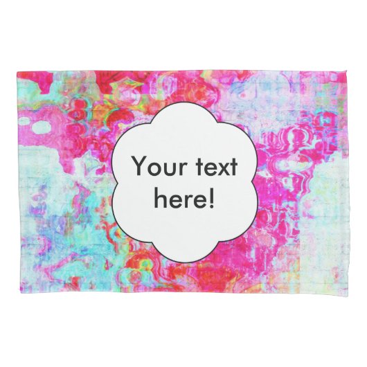 ピンクの赤いテクスチャ 枕カバー (正面)