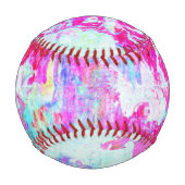 ピンクの赤いテクスチャ 野球ボール (裏面)
