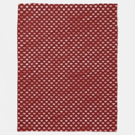 ピンクの赤いハートグラデーション フリースブランケット