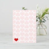 ピンクの赤いハートパターンの背景 (スタンド正面)