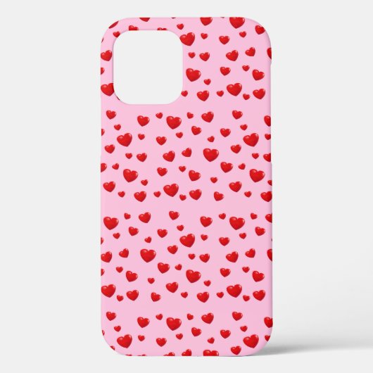 ピンクの赤いハート Case-Mate iPhoneケース (裏面)