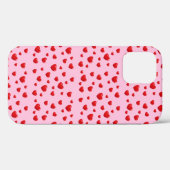 ピンクの赤いハート Case-Mate iPhoneケース (裏面 (横))