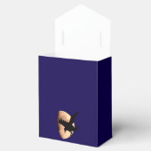 ピンクの赤い月にシルエットした夜のカラス フェイバーボックス (オープン)