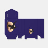 ピンクの赤い月にシルエットした夜のカラス フェイバーボックス (折り畳みなし)