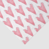 ピンクの赤い水のカラーハートラブアーティザンハンド描画 薄葉紙 (詳細)