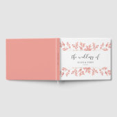 ピンクの赤ちゃんの息のフローラの色結婚の ゲストブック (全面)