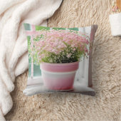 ピンクの赤ちゃんの息の花束 クッション (ブランケット)