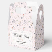 ピンクの赤ちゃんシャワーにワイルドフラワー フェイバーボックス (オープン)