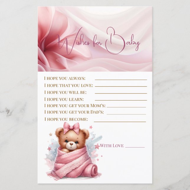 ピンクの赤ちゃんシャワーを待つことができる (正面)