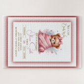 ピンクの赤ちゃんシャワーを待つことができる ジグソーパズル (横)