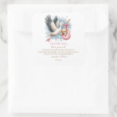 ピンクの赤ちゃんシャワーを待つことができる スクエアシール (バッグ)