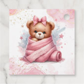 ピンクの赤ちゃんシャワーを待つことができる フェイバータグ (裏面)