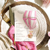 ピンクの赤ちゃんシャワーを待つことができる メニュー