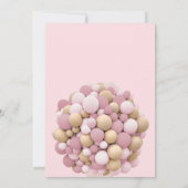 ピンクの赤ちゃんシャワーを待つことができる 招待状 (裏面)