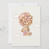 ピンクの赤ちゃんシャワーを待つことができる 招待状 (裏面)