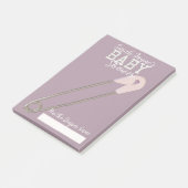 ピンクの赤ちゃんシャワーゲームおむつノートをピン ポストイット (アングル)