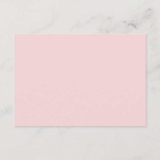 ピンクの赤ちゃんシャワーブックリクエスト エンクロージャーカード (裏面)