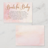 ピンクの赤ちゃんシャワーブックリクエスト 名刺 (正面/裏面)