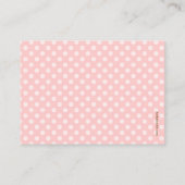 ピンクの赤ちゃんシャワーブック挿入リクエストカード女の子 エンクロージャーカード (裏面)