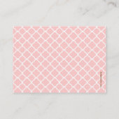 ピンクの赤ちゃんシャワーブック挿入リクエストカード女の子 エンクロージャーカード (裏面)