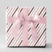 ピンクの赤ちゃんシャワー女の子テディベア ラッピングペーパーシート