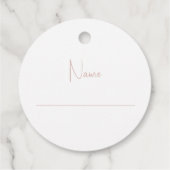 ピンクの赤ちゃんシャワー本ベビーブックリクエストラベル フェイバータグ (裏面)