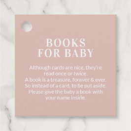ピンクの赤ちゃんシャワー本ベビーブックリクエストラベル フェイバータグ