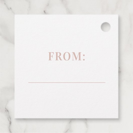 ピンクの赤ちゃんシャワー本ベビーブックリクエストラベル フェイバータグ (裏面)