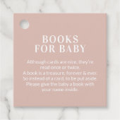 ピンクの赤ちゃんシャワー本ベビーブックリクエストラベル フェイバータグ (正面)