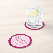 ピンクの赤ちゃんシャワー火照りコースター ペーパーコースター (インサイチュ)