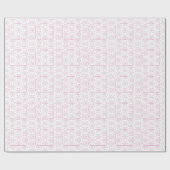 ピンクの赤ちゃんシャワー美しい赤ちゃん女の子の花パターン ラッピングペーパー (フラット)