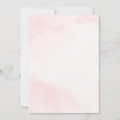 ピンクの赤ちゃんシャワー 招待状 (裏面)